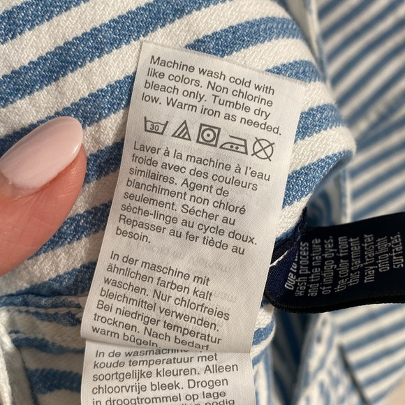 Madewell Emmett Railroad‎ Stripe Shorts Sz 28 - Picture 9 of 10